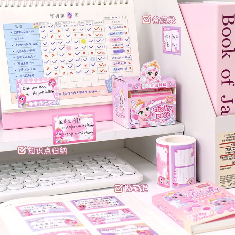 Pull-out sticky notes for students with wrong questions Cute full-stick index label sticker memo pad
