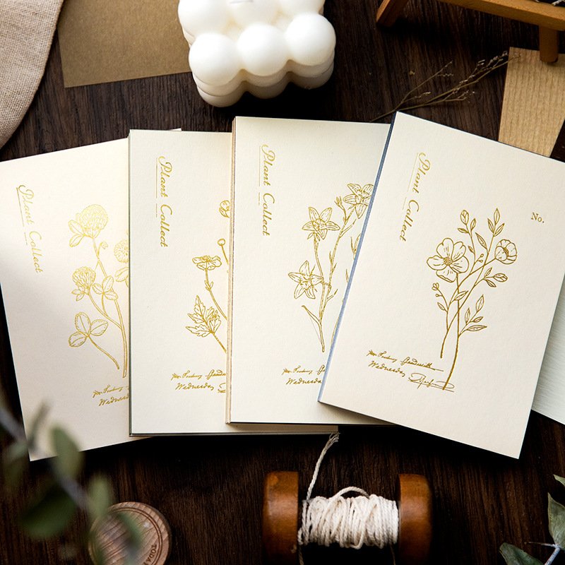 50pieces/pack Material paper Multiple Materials Collection Retro Message Collage Base Decoration Notebook 4 Models