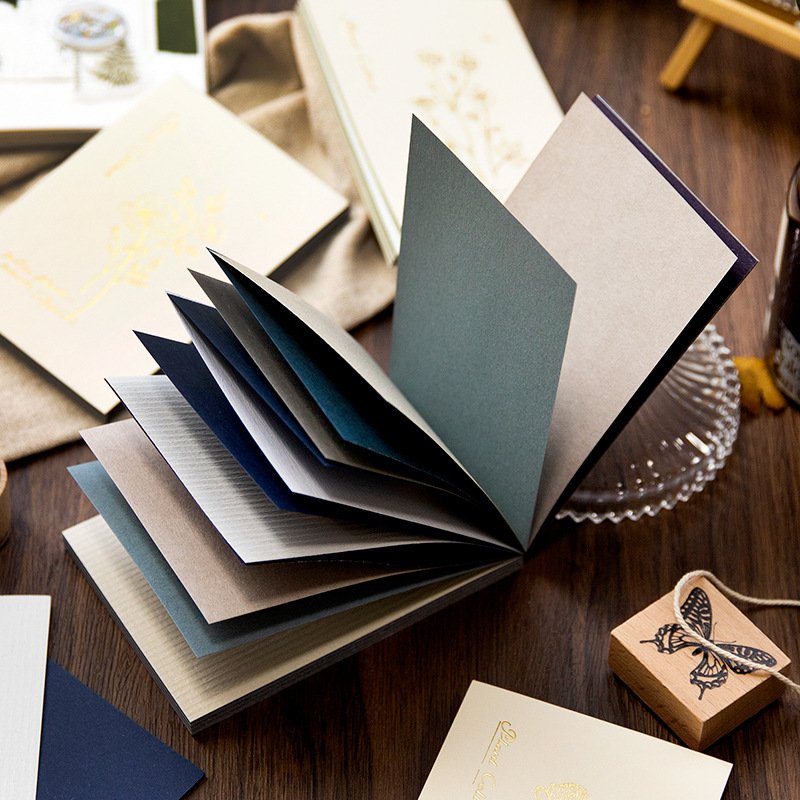 50pieces/pack Material paper Multiple Materials Collection Retro Message Collage Base Decoration Notebook 4 Models