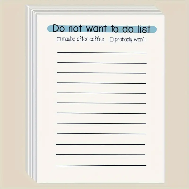 To-Do List Notepad Set with 50 Fun Sticky Notes - Colorful Daily Planner for Work & School, Humorous Office Gift for Friends