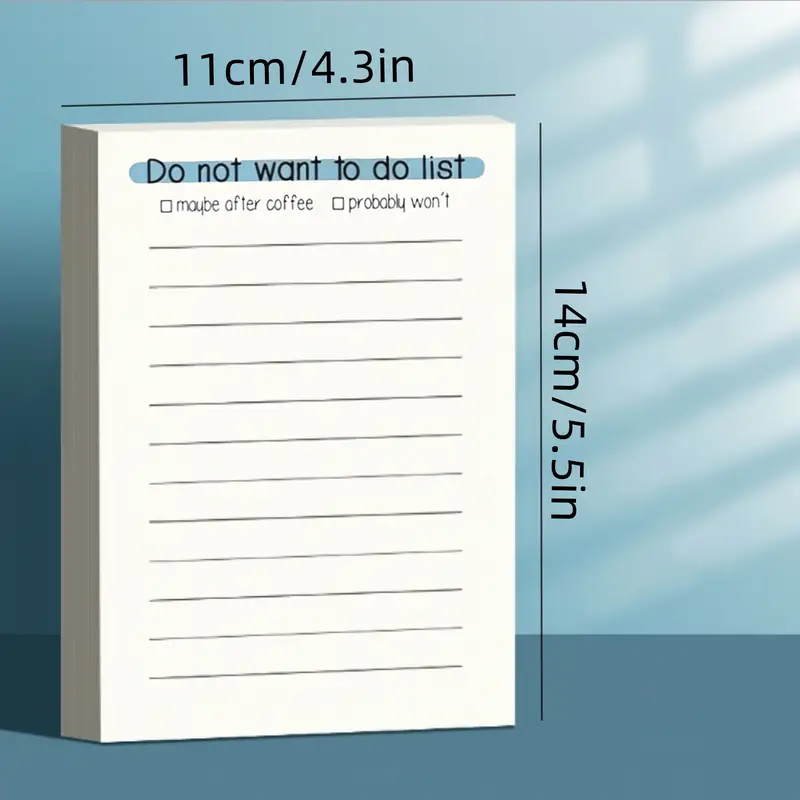 To-Do List Notepad Set with 50 Fun Sticky Notes - Colorful Daily Planner for Work & School, Humorous Office Gift for Friends