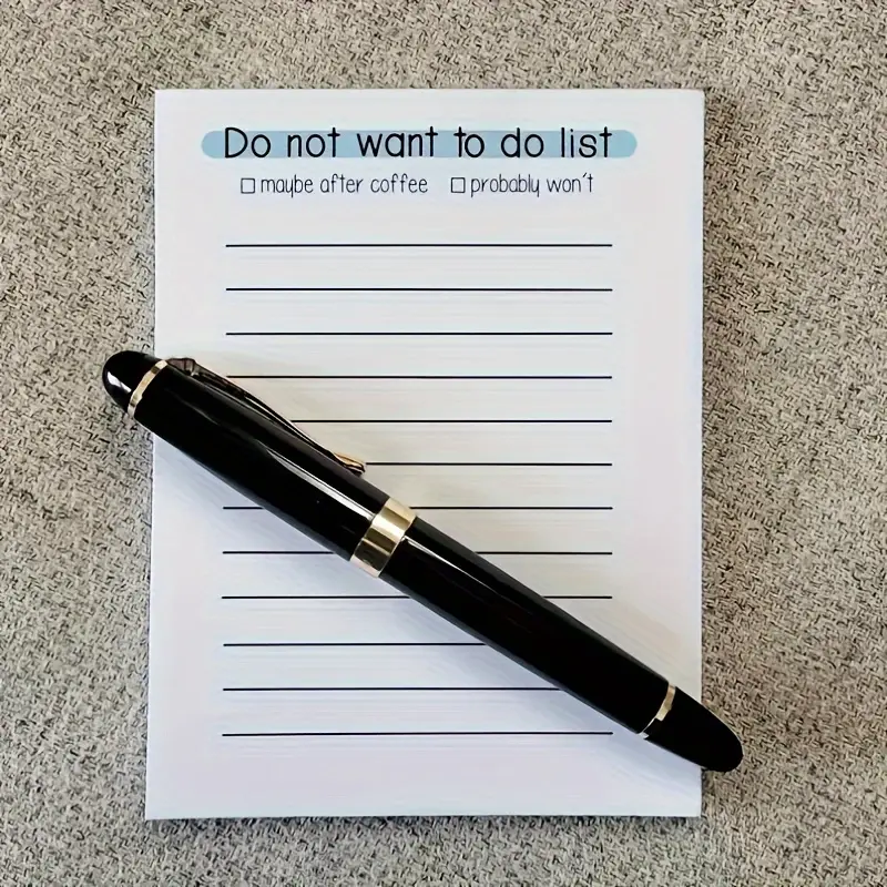 To-Do List Notepad Set with 50 Fun Sticky Notes - Colorful Daily Planner for Work & School, Humorous Office Gift for Friends