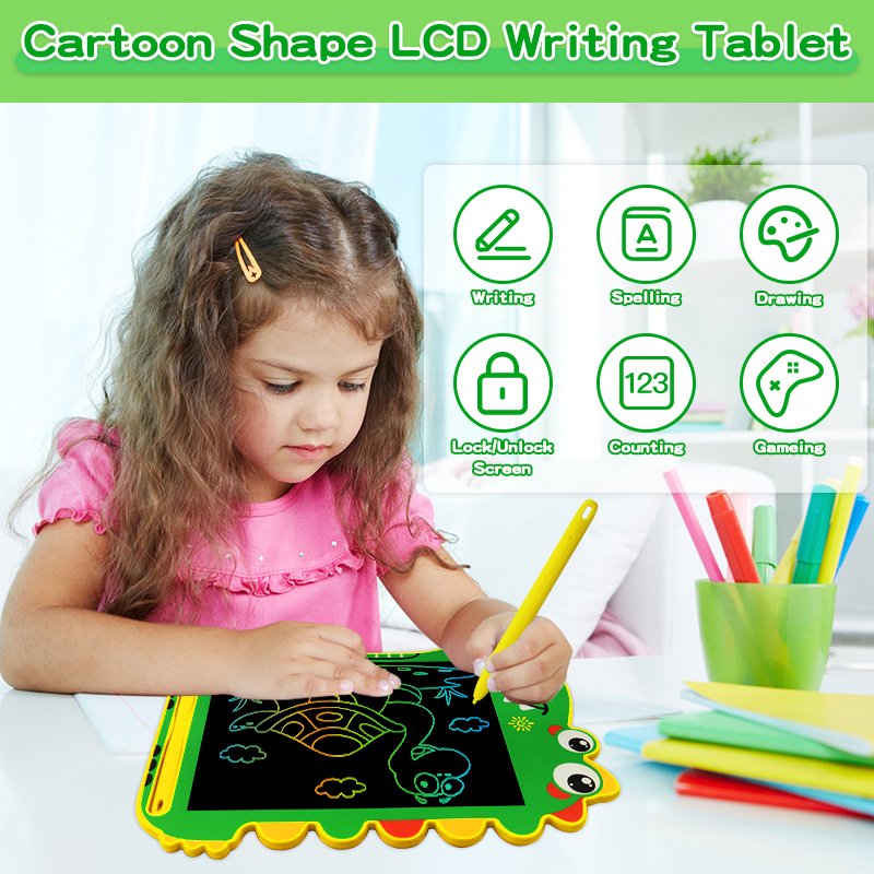 kids gift graphic cartoon handwriting pad dinosaur lcd writing tablet memo pad kids digital electronic drawing boards