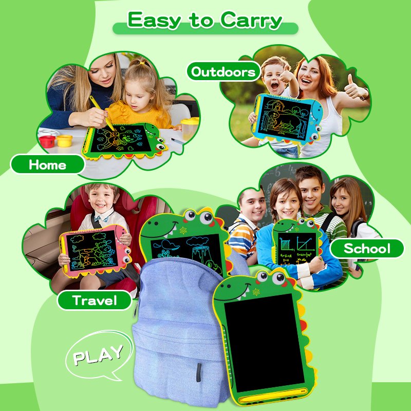 kids gift graphic cartoon handwriting pad dinosaur lcd writing tablet memo pad kids digital electronic drawing boards