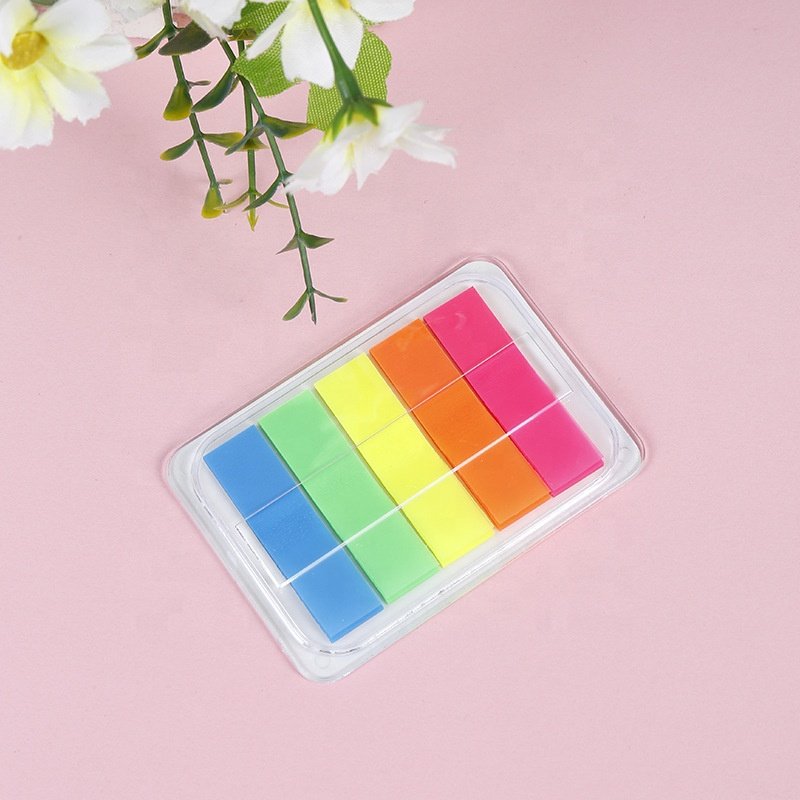 Pet Notes Custom Pad Sticky Note Memo Pads Post Page Markers Rainbow Note Fluorescent Self-adhesive Type and Yes Customized