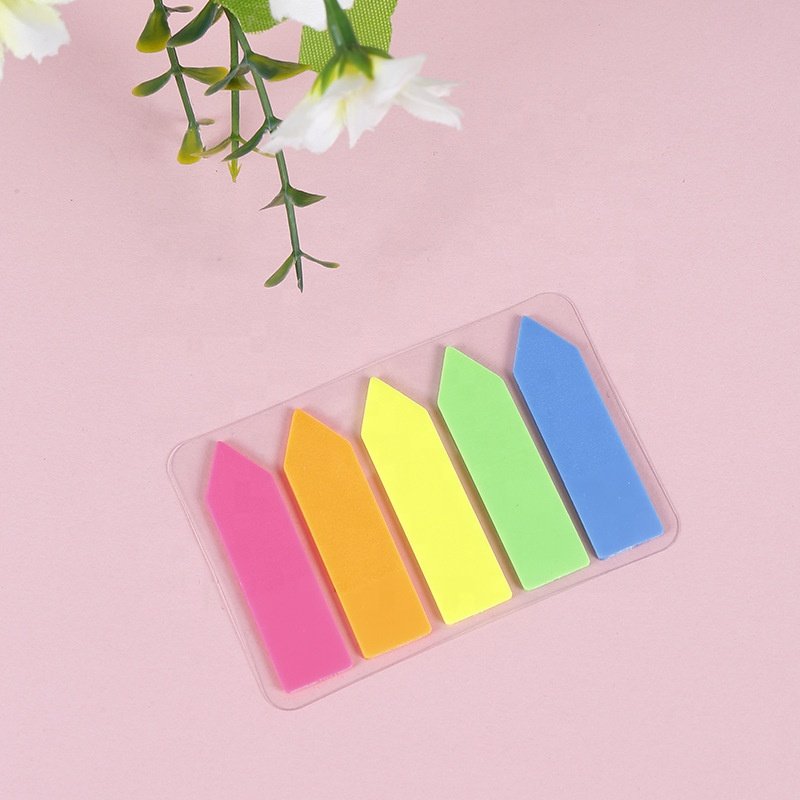 Pet Notes Custom Pad Sticky Note Memo Pads Post Page Markers Rainbow Note Fluorescent Self-adhesive Type and Yes Customized