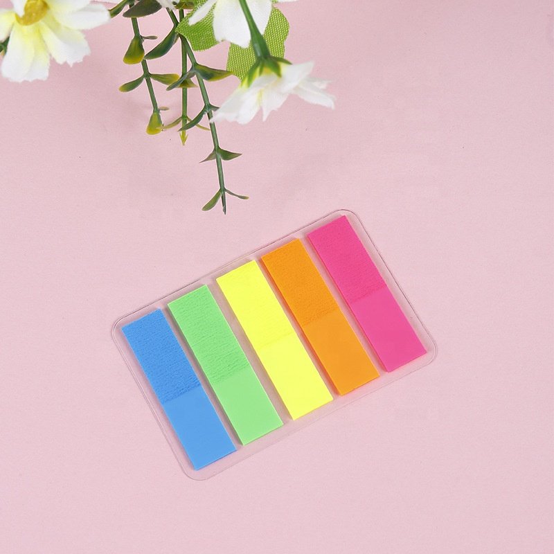 Pet Notes Custom Pad Sticky Note Memo Pads Post Page Markers Rainbow Note Fluorescent Self-adhesive Type and Yes Customized