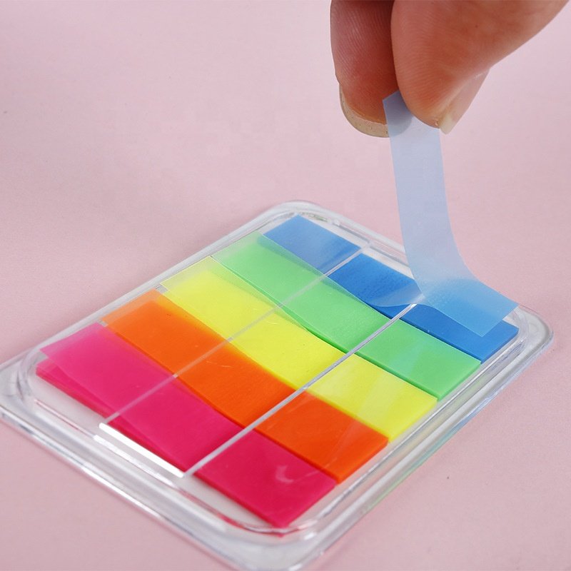 Pet Notes Custom Pad Sticky Note Memo Pads Post Page Markers Rainbow Note Fluorescent Self-adhesive Type and Yes Customized