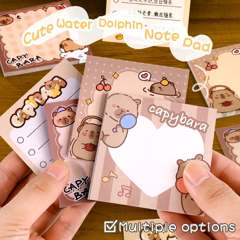 Capybara Office & School Supplies Sticky Notes Index Posted Paper Stickers for Writing & Drawing Memo Pads