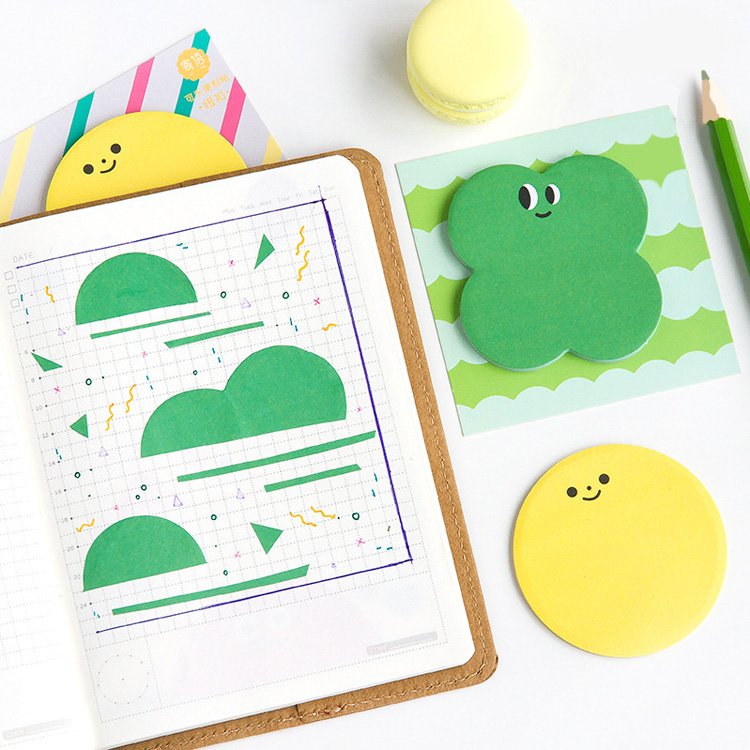 Custom Funny Customized Creative Cute Writing Wholesale Cartoons Design Shape Memo Pad Sticky Notes