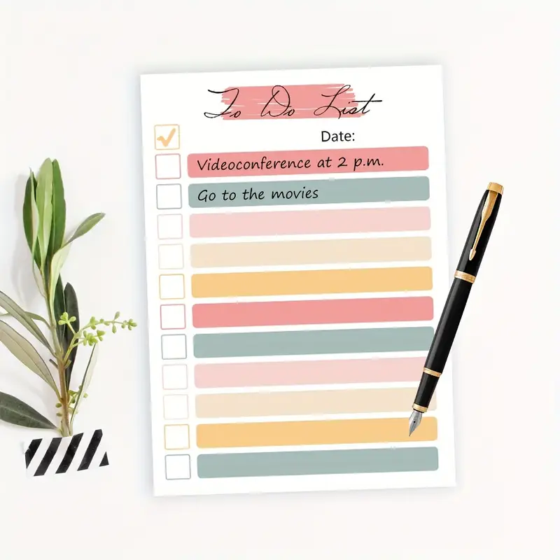 To-Do List Notepad Daily Planner Notebook Tear-Off Portable For Office Gift Task Organiser School Stationery Office Stationery