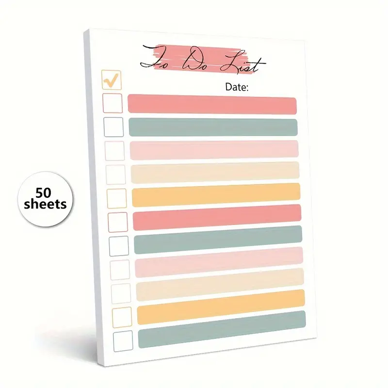 To-Do List Notepad Daily Planner Notebook Tear-Off Portable For Office Gift Task Organiser School Stationery Office Stationery