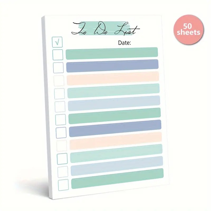 To-Do List Notepad Daily Planner Notebook Tear-Off Portable For Office Gift Task Organiser School Stationery Office Stationery