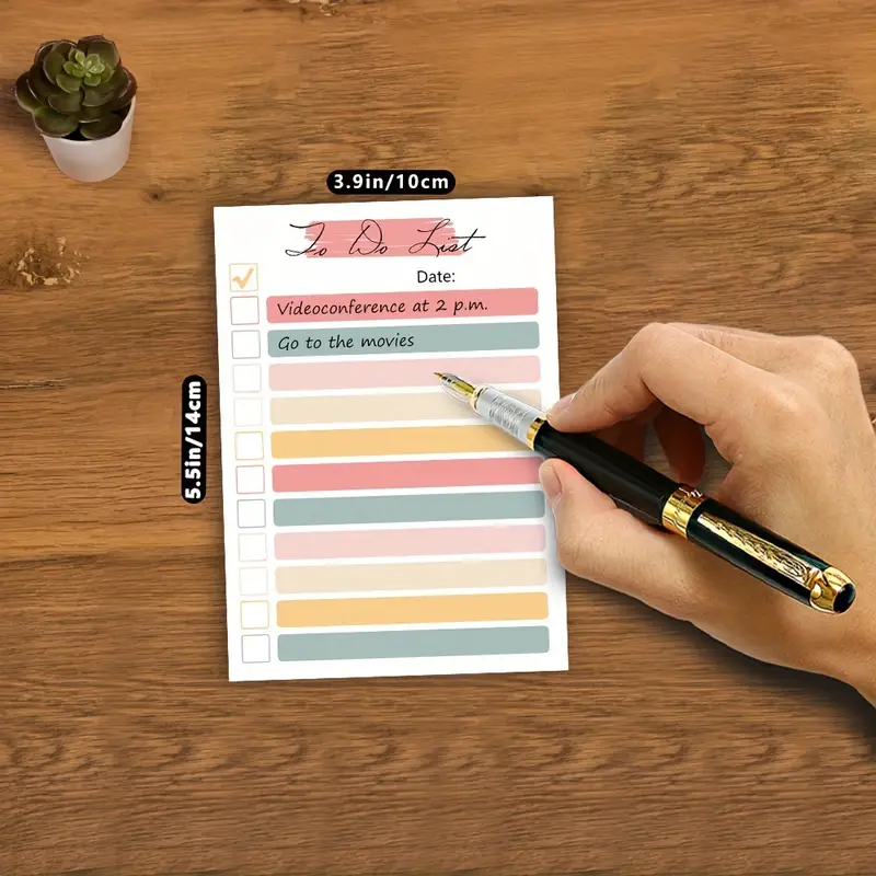 To-Do List Notepad Daily Planner Notebook Tear-Off Portable For Office Gift Task Organiser School Stationery Office Stationery