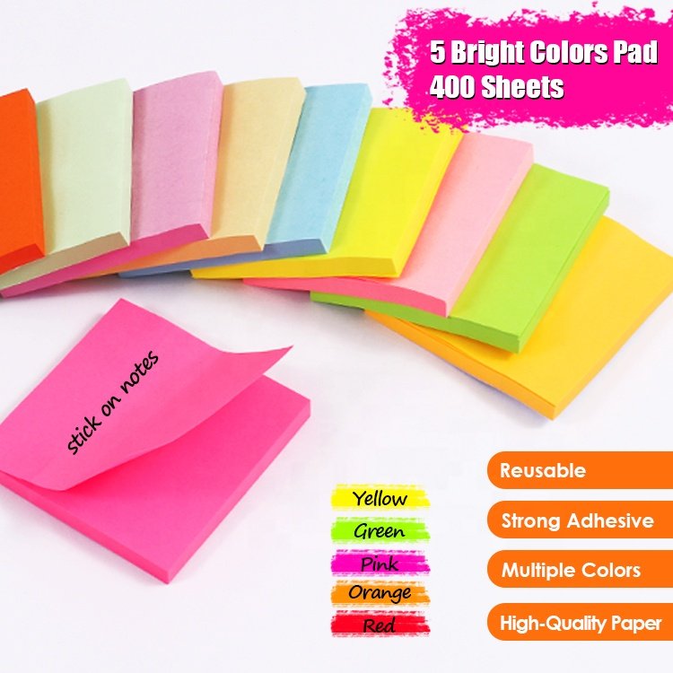 Foska Stationery School Supplies Paper Stickers index Posted Sticky It Note Pad Custom Memo Pad Sticky Notes