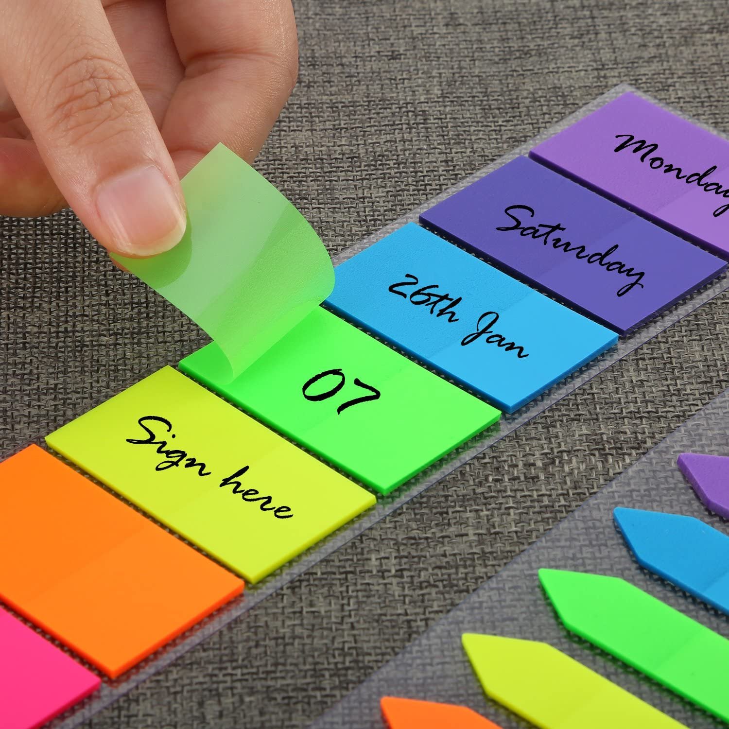 Hot Sell Arrow PET Stickey Note Pagemarker Memo Pad Label Sticker For Classification Adhesive Stick Notes