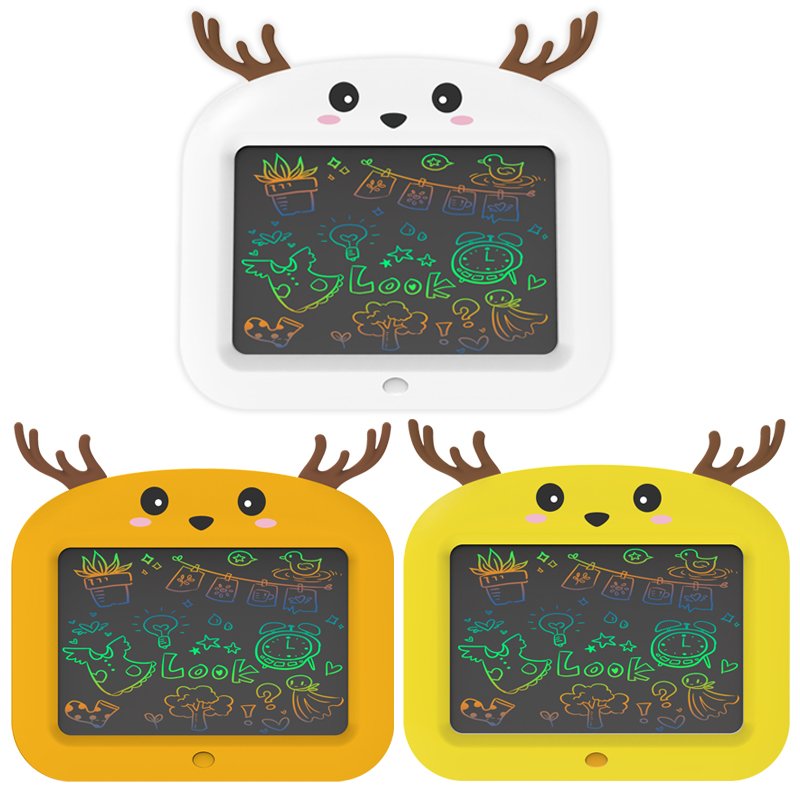 11'' Deer LCD Kids pad Children's Cartoon Animals LCD drawing board Erasable Electronic writing tablet
