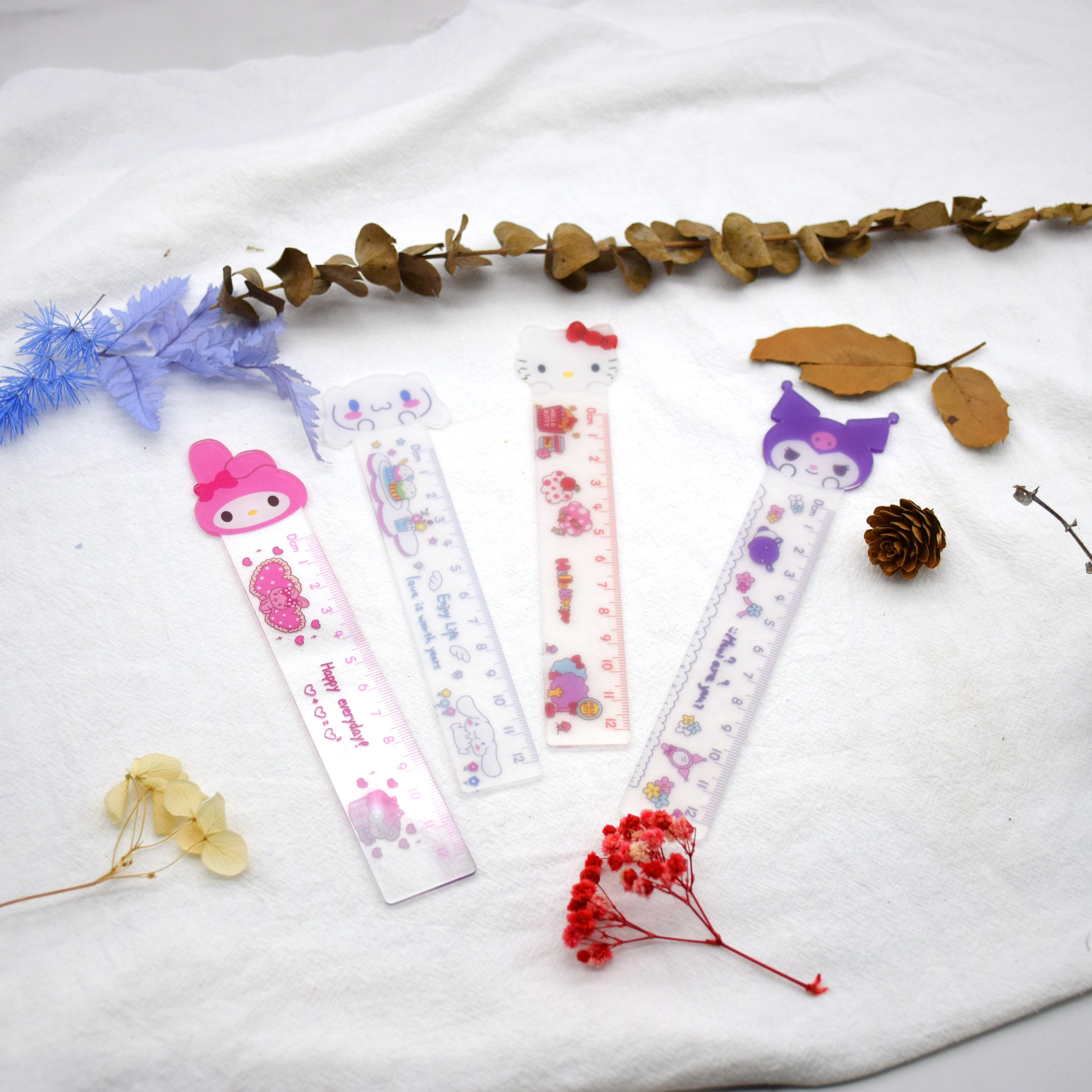 Office And School Use Flexible Plastic Transparent Metric And Dual Scale Design Ruler