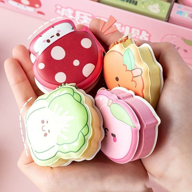 Cute Cartoon Portable Mini Notebook Decompress Relief Sticky Notes Students Portable Preparation Sticky Notes