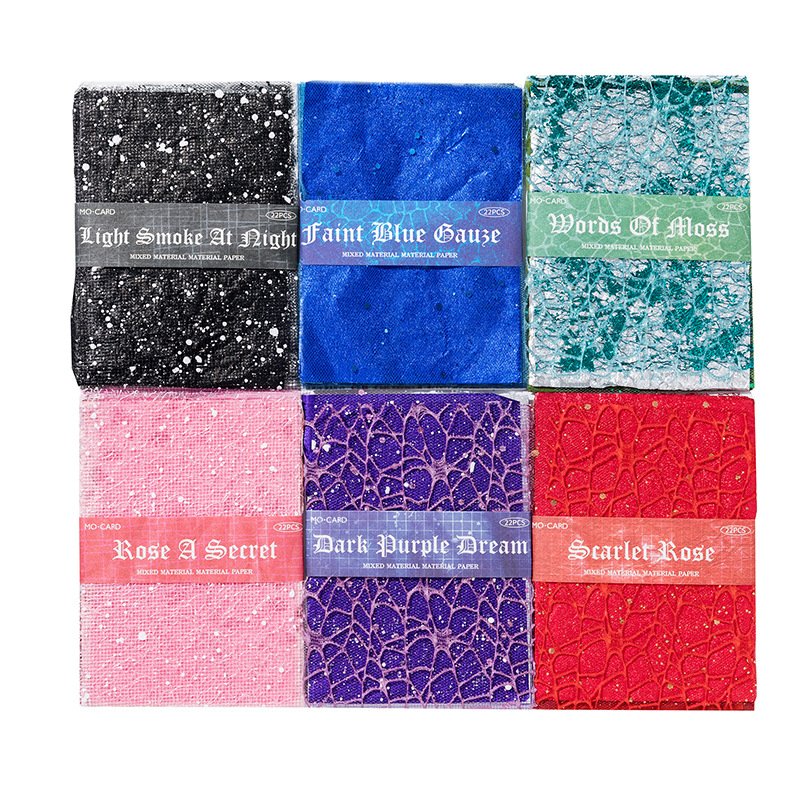 22pcs/pack Material paper Paper flow between paper series Mixed material handbook DIY material decoration bottoming