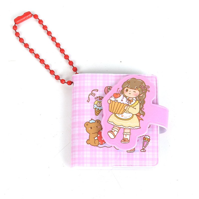 Cute Girl Mini Book Portable Pocket Keychain Sharing Book Word Color Page Primary School Student Gift