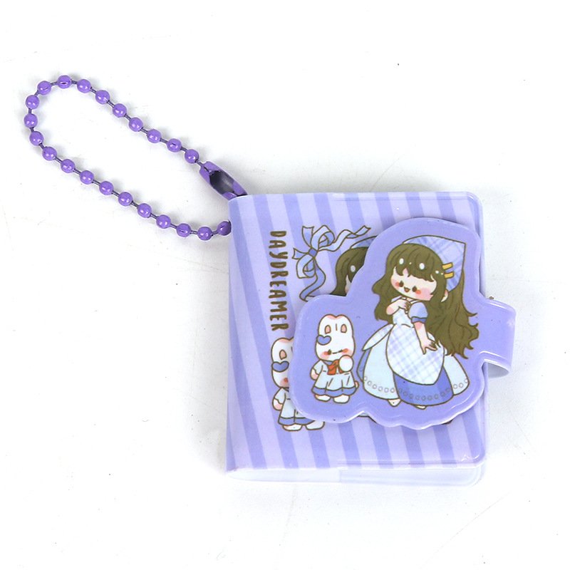 Cute Girl Mini Book Portable Pocket Keychain Sharing Book Word Color Page Primary School Student Gift