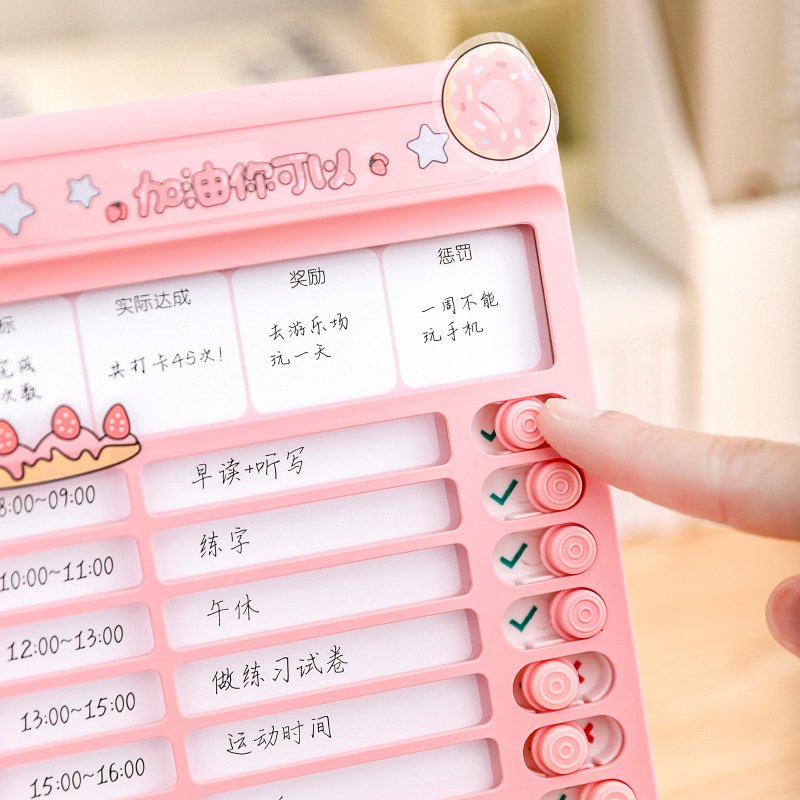 Holiday study plan Schedule Children's daily routine Arrange planning stationery office supplies