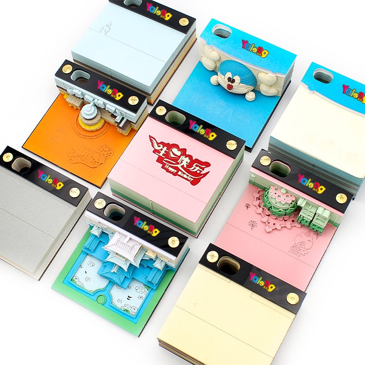3D Art Memo Pad Roses And Lovers Waterproof Interesting Office Toy Decoration Block Sticky Made In China Superior Quality