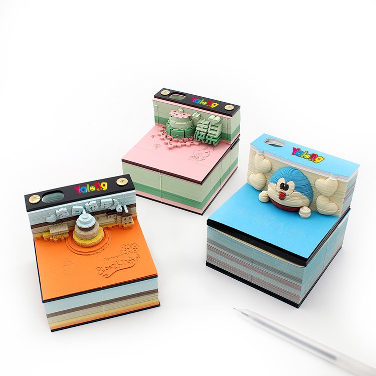 3D Art Memo Pad Roses And Lovers Waterproof Interesting Office Toy Decoration Block Sticky Made In China Superior Quality
