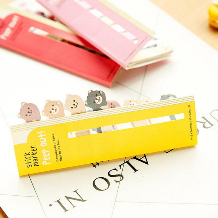 Custom kawaii cartoon animals cat panda sticker school supplies memo mini sticky notes pad