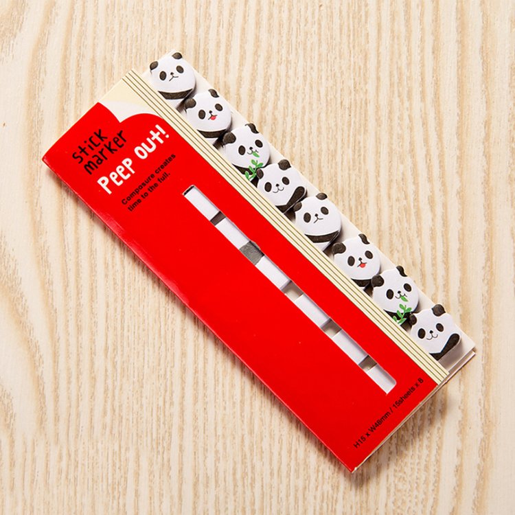 Custom kawaii cartoon animals cat panda sticker school supplies memo mini sticky notes pad