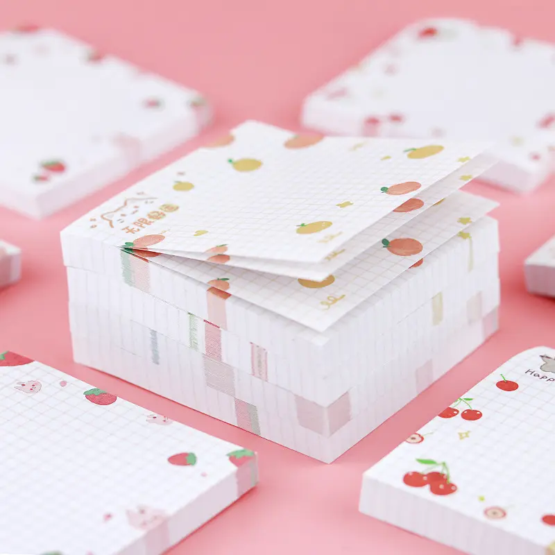 Stationery School Supplies Wholesale Cute Memo Pads Custom Kawaii Sticky Notes