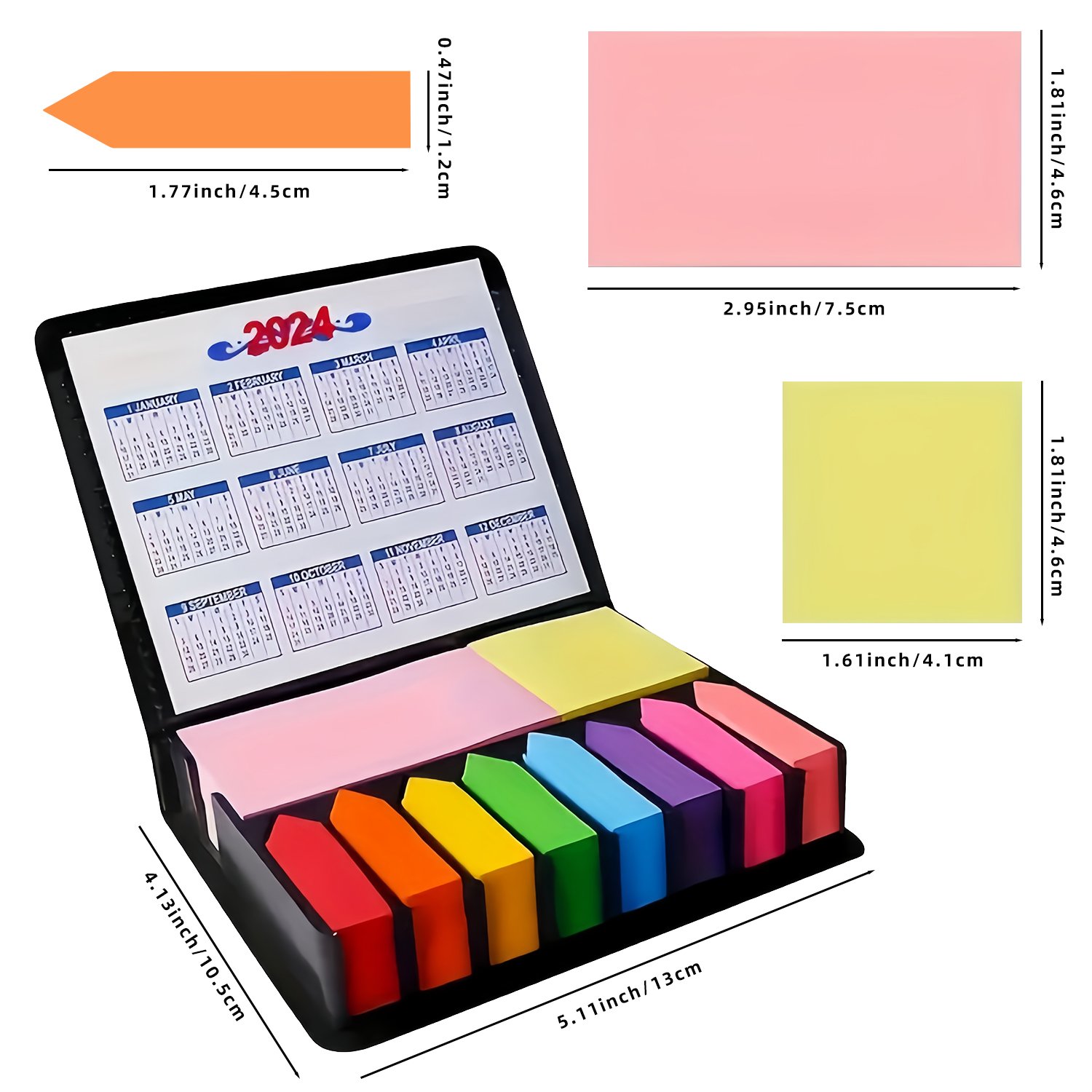 Promotional Customized Note Pad Paper Stickers index Rectangular Desktop Sticky Note Set Leather Box Memo Pad With Custom Logo