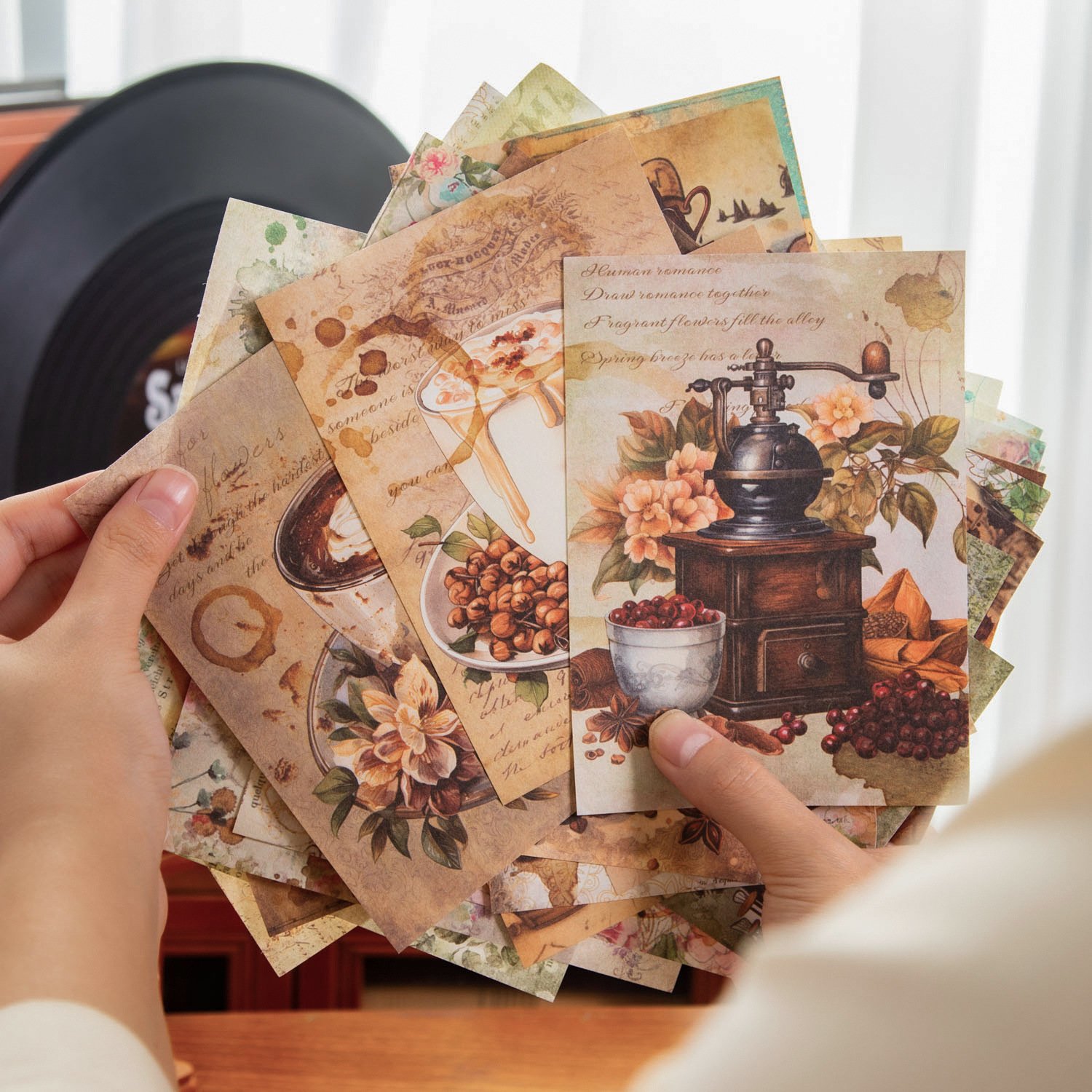 30pcs/pack Material Paper Coffee Shop on the Corner Series Coffee Theme Handbook Material diary notes