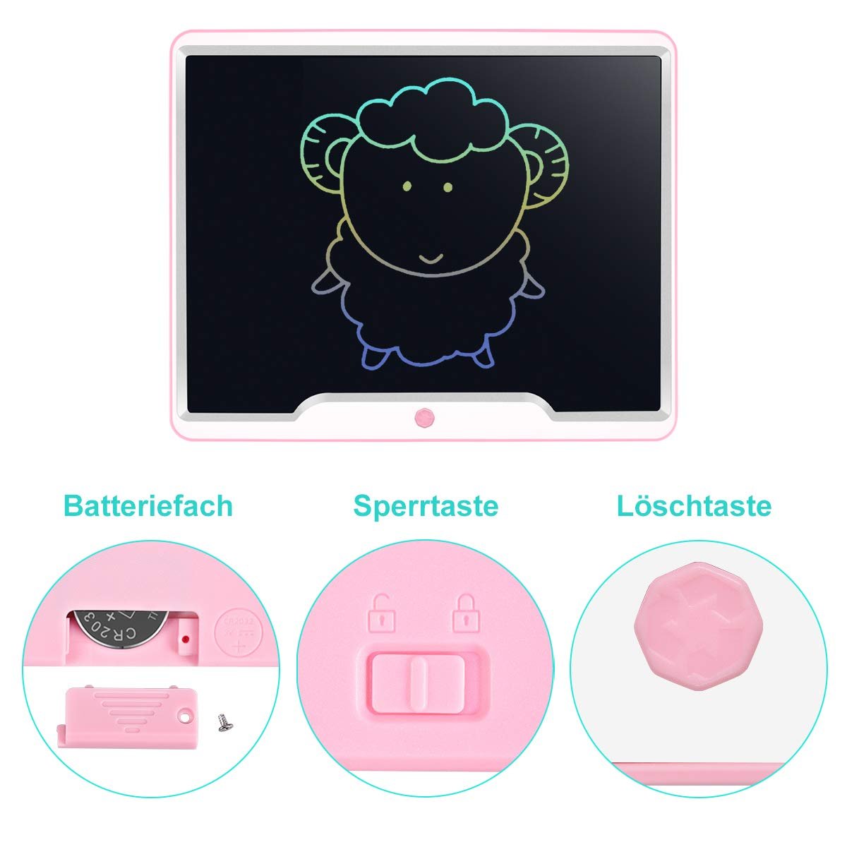LCD Writing Tablet 15 Inch Electronic Writing Drawing Board Memo Notebook Tablet Digital Handwriting Pad with Lock Function