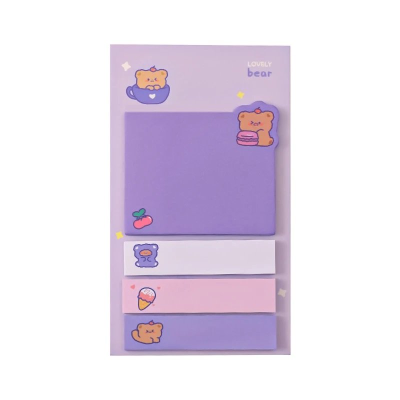 Kawaii Custom Sticky Notepad Memo Pads Cute School Supplies Adhesive Stickers Back School Stationery Paper Note Pad