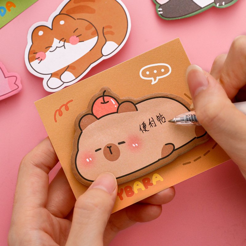 Creative multifunction school cartoon kawaii animal sticky note book for kids