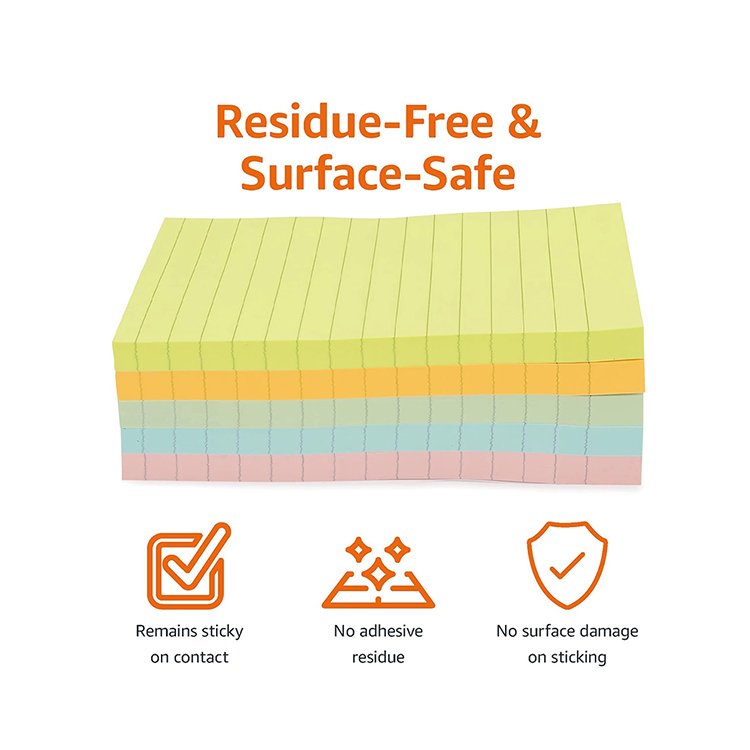 Free sample factory custom Hot sale Durable and convenient paper line bible sticky note pad Annotation Sticky Notes pad for book