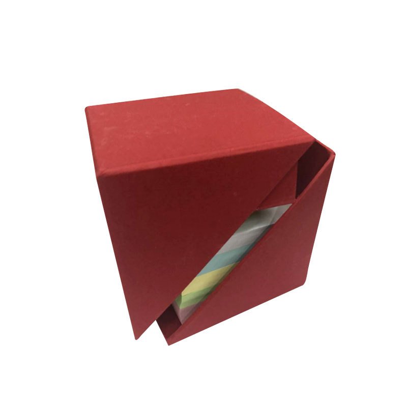 Stationary sticky notes cube memo box pad with pen holder