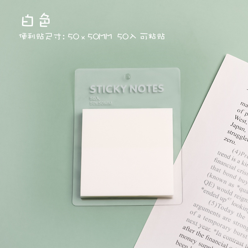 Waterproof Cheap Coloring Custom Sticky Notes Student Adhesive Memo Pad Printing PET Transparent Sticky Notes