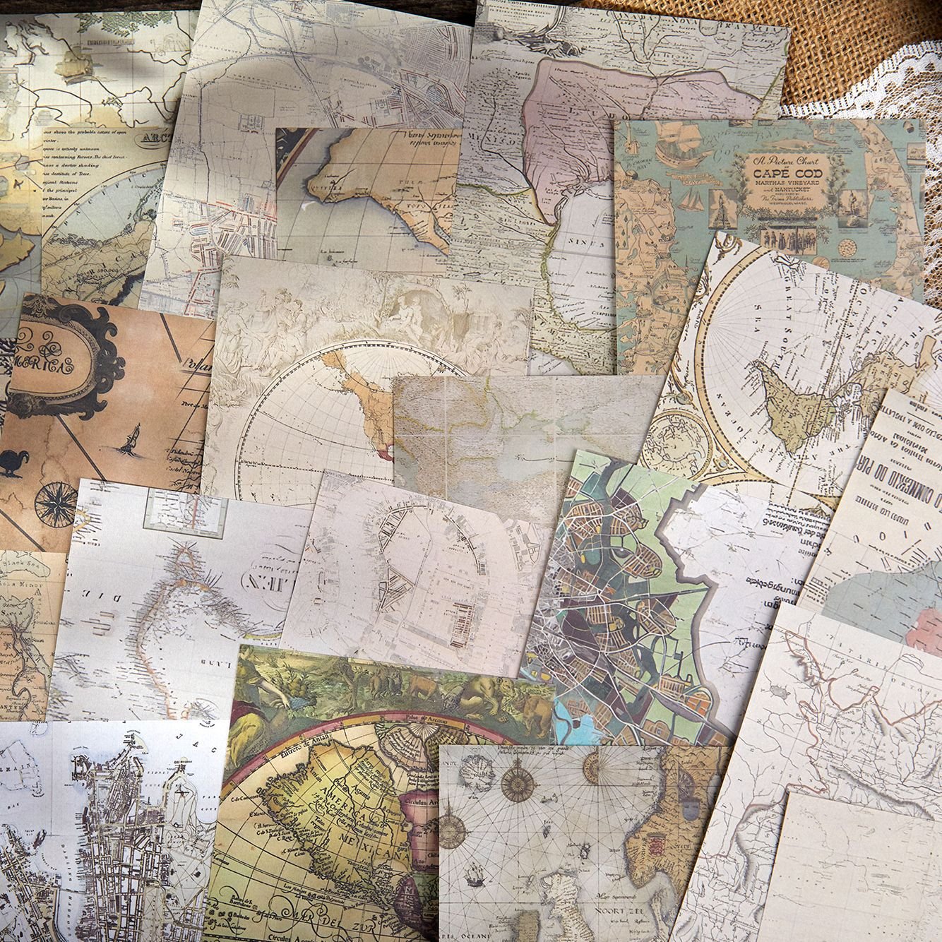 100pcs/pack Material Paper Troubadour Series Vintage Handbook Decoration Collage Base Material