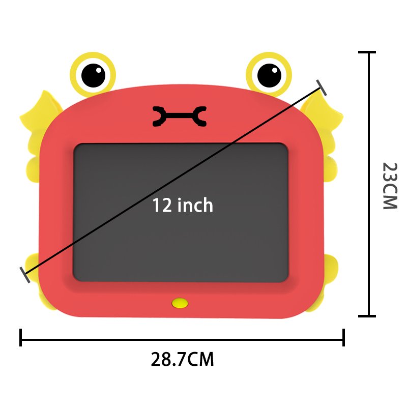 11'' Crabs prince LCD Kids pad Children's Cartoon Animals LCD drawing board Erasable Electronic writing tablet