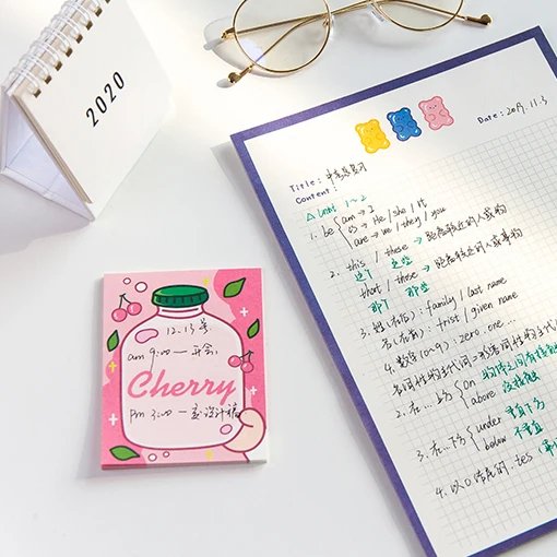 New Style Promotional Customized Printing Size Logo Colorful Cute Memopad Notepad Sticky Notes