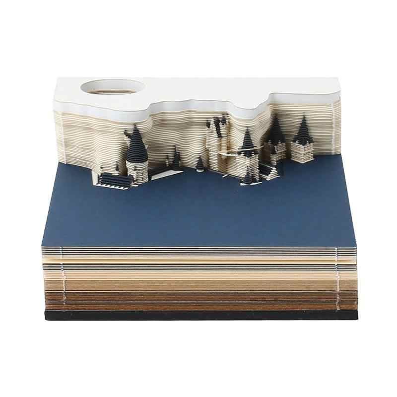 Hot-selling Online Harry Potter Hogwarts Castle Customizable 3D Memo Pad Desk Decor Paper Arts And Crafts For Holiday Gifts