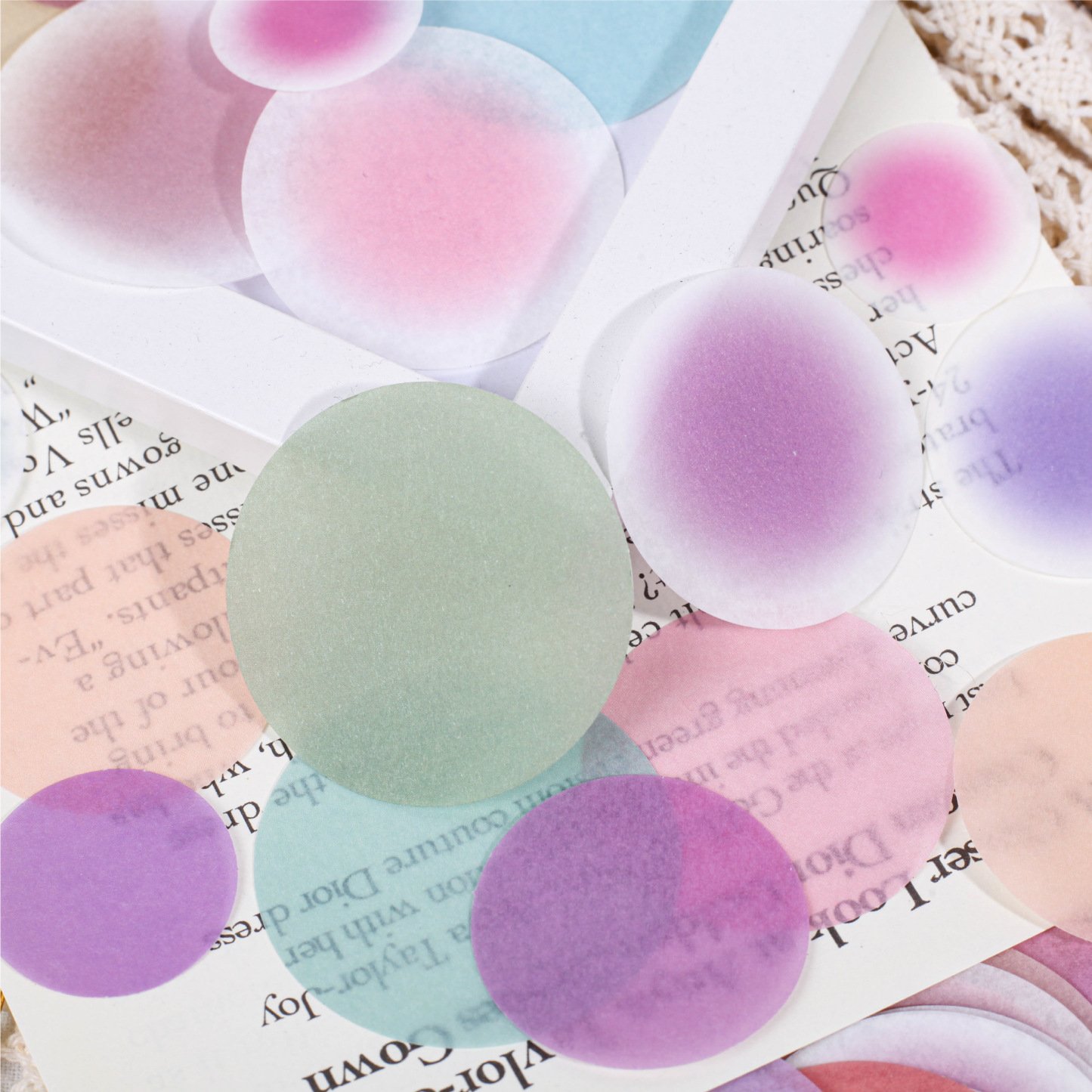 Japanese Paper Stickers scrapbook paper scrapbooking Encounter 30pcs Round Decorative Stickers 6 colors scrapbooking supplies