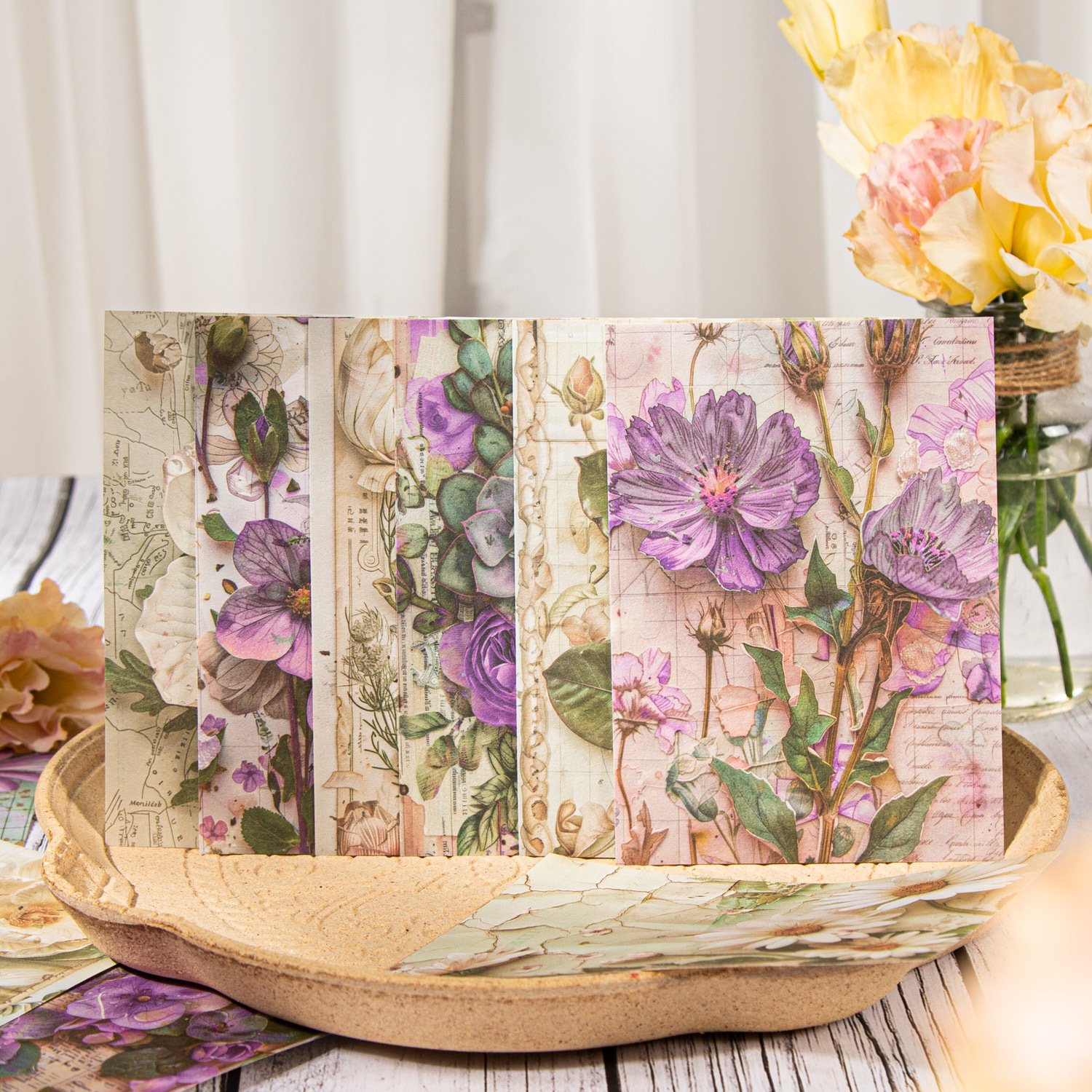 30pcs/pack Material Paper Garden Past Series Plant Theme Handbook Material