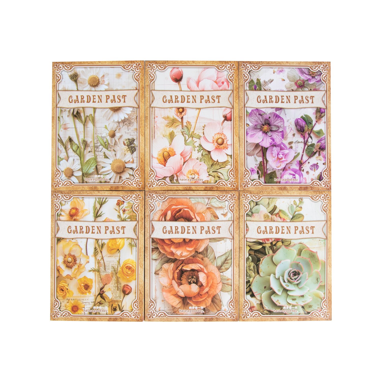 30pcs/pack Material Paper Garden Past Series Plant Theme Handbook Material