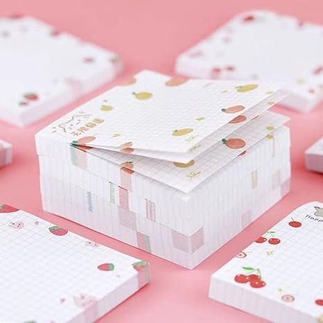 Single Item Self-Adhesive Memo Pad 7.6x7.6x0.2cm PET Paper for School Writing