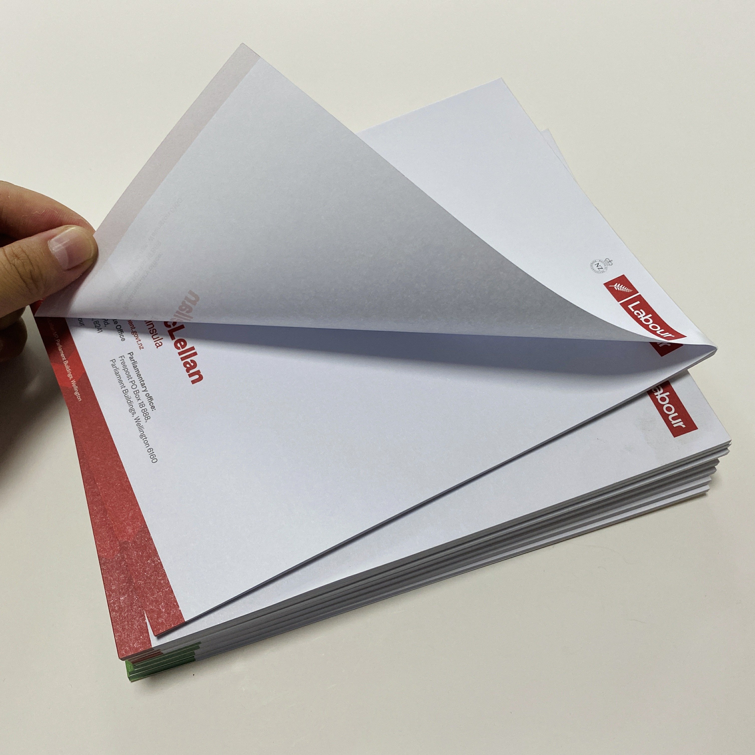 A5 Custom School Office Stationery Red Green Note Pads With Letterhead Printing Logo Paper Padded Writing Drawing Memo Notepad