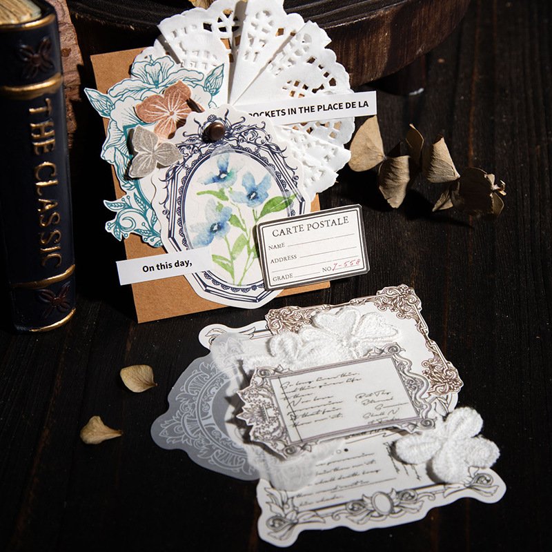 20pcs/pack Dual-material light vintage border material Lightly described paper DIY series 6 choose 20 into